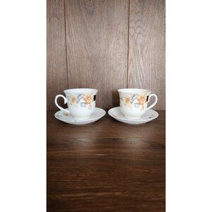 Vintage Yamasen Japanese 24 Gold Collection Fine Porcelain Teacup & Saucer Set